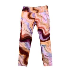 CALIA Women's Energize 7/8 Leggings Airbrush Crystal Print Size L Mid Rise